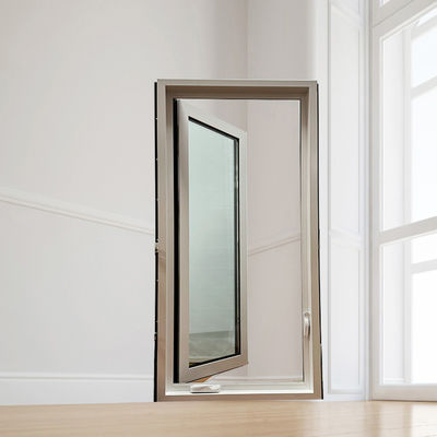 Black and White American Casement Window with Aluminum Alloy Frame Customizable OEM