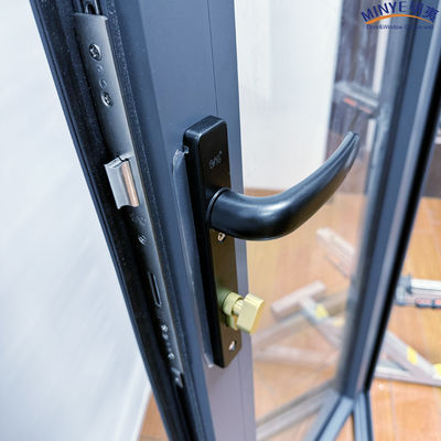 Postmodern Design Style Double Toughened Glass Powder Coated French Exterior Entry Door