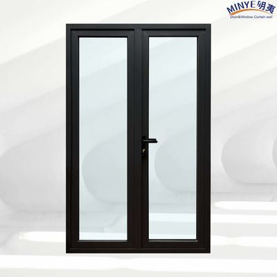 Postmodern Design Style Double Toughened Glass Powder Coated French Exterior Entry Door