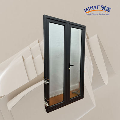 Customized Color Aluminum Alloy Casement Door Strong Wind Resistance and Heat Insulation