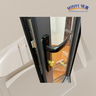 Customized Color Aluminum Alloy Casement Door Strong Wind Resistance and Heat Insulation
