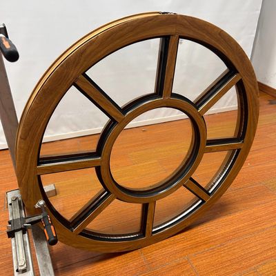 American-style Thermal Break Aluminum Fixed Window with Good Sealing in Wood Grain Color