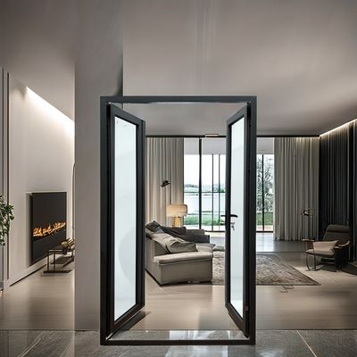 Modern Design Thermal Break Aluminum Alloy Casement Doors in White for and Buyers