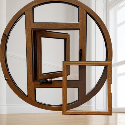 Aluminum Alloy Frame Round Decorative Casement Window for Windproof and Design Option