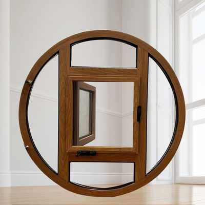 Aluminum Alloy Frame Round Decorative Casement Window for Windproof and Design Option