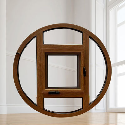 Aluminum Alloy Frame Round Decorative Casement Window for Windproof and Design Option