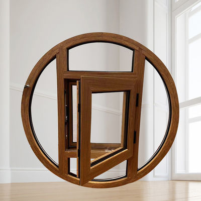 Aluminum Alloy Frame Round Decorative Casement Window for Windproof and Design Option