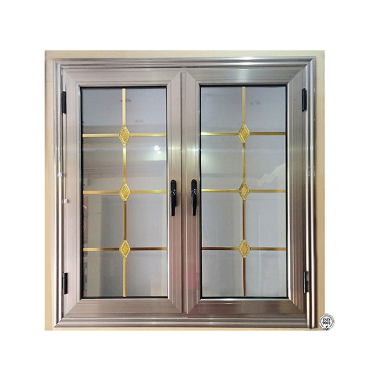 Circular Window Type Aluminium Casement Window with Grills Heat Insulation and Waterproof