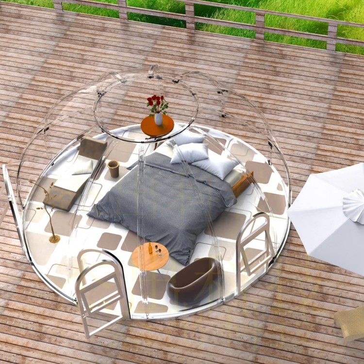 Transparent Prefabricated Dome House for Resort Bubble Tent in Shanghai 6M*H3.25M Size