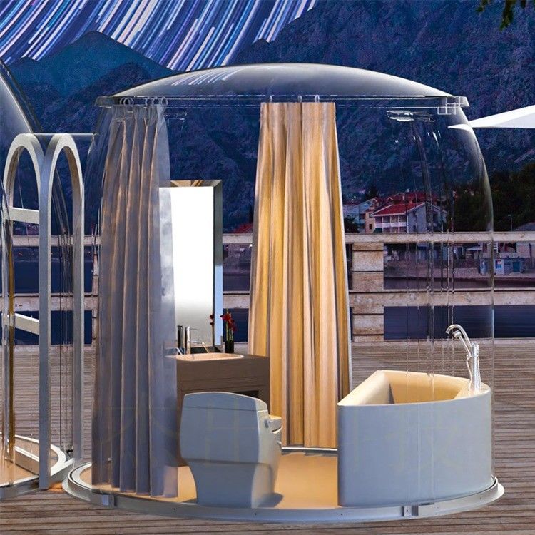 Aluminum Structure Sun Room Dome House with Star View and PC Board Modular Assembly