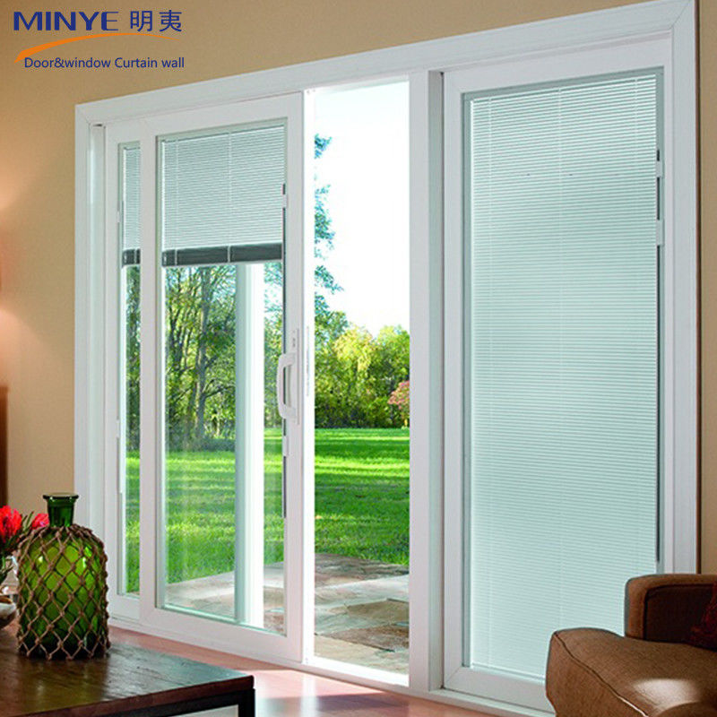 Glass Door Type PVC/UPVC Double Glazed Sliding Doors for Bathroom and Kitchen Cabinet
