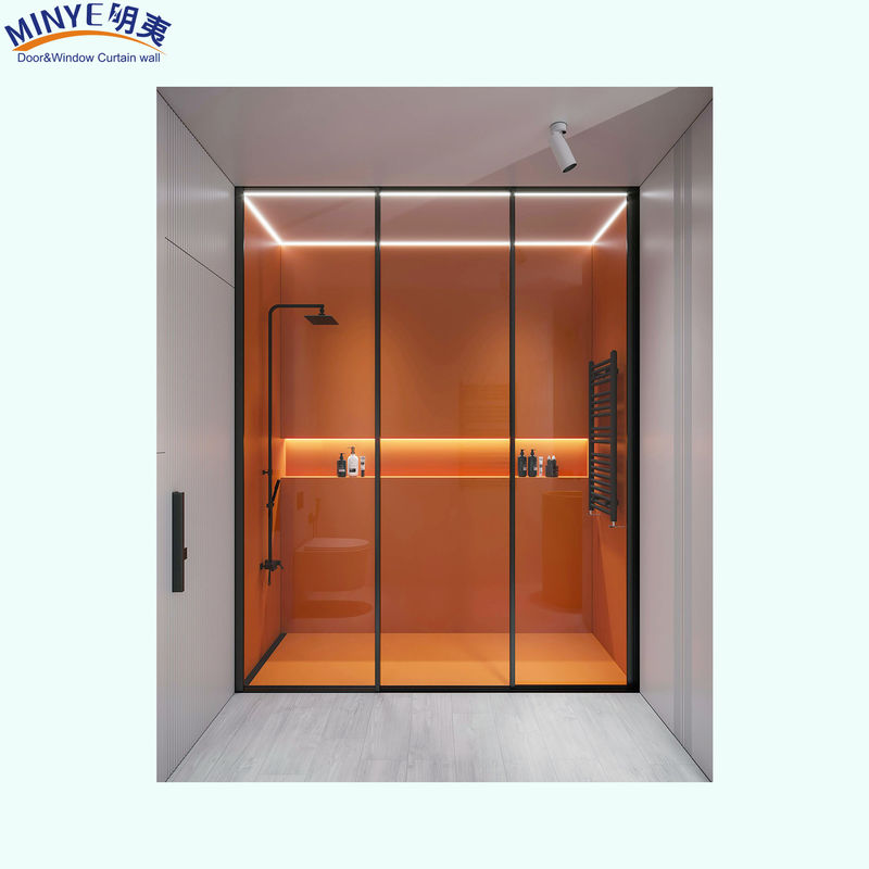 Tempered Glass Frameless Sliding Shower Door with Steel Handle and Customized Size