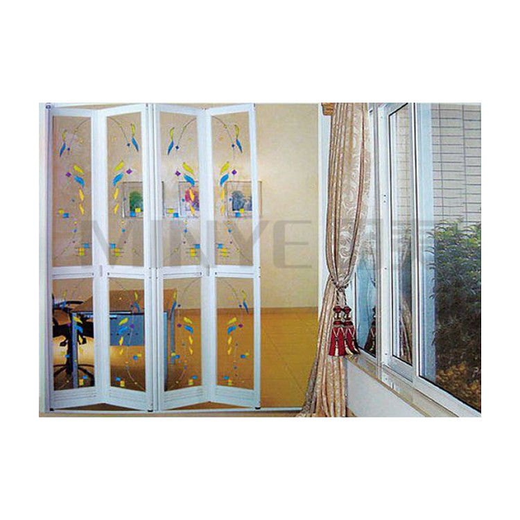 Finished Accordion Magnet Bathroom PVC Folding Door for Surface