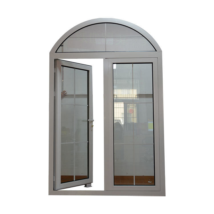 Customized Size Arch Interior Stainless Steel Bathroom Door with Tempering Glass