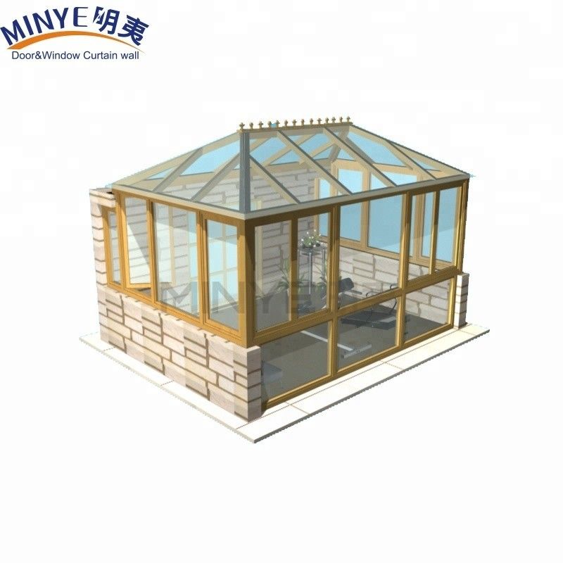 Solid Colors Aluminum Sun Rooms with High Wind Resistance 3000 pa in Shanghai Shanghai