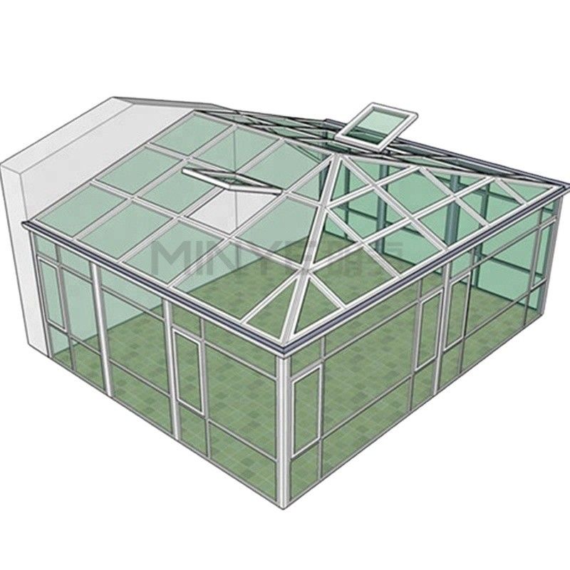 OEM/ODM Balcony Glass Sunroom with Slope Roof Design and 5mm 9Ar 5mm Glass Thickness