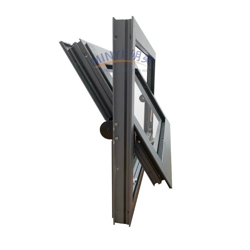 Hardware Aluminum Horizontally Center-hung Swivel Pivot Hung Window for Country Markets