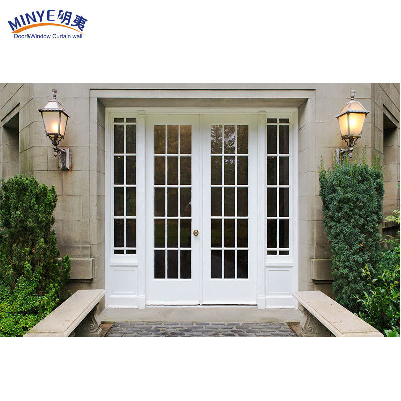 German Hardware Aluminium Swing Casement Door with Security Grill and Customized Color