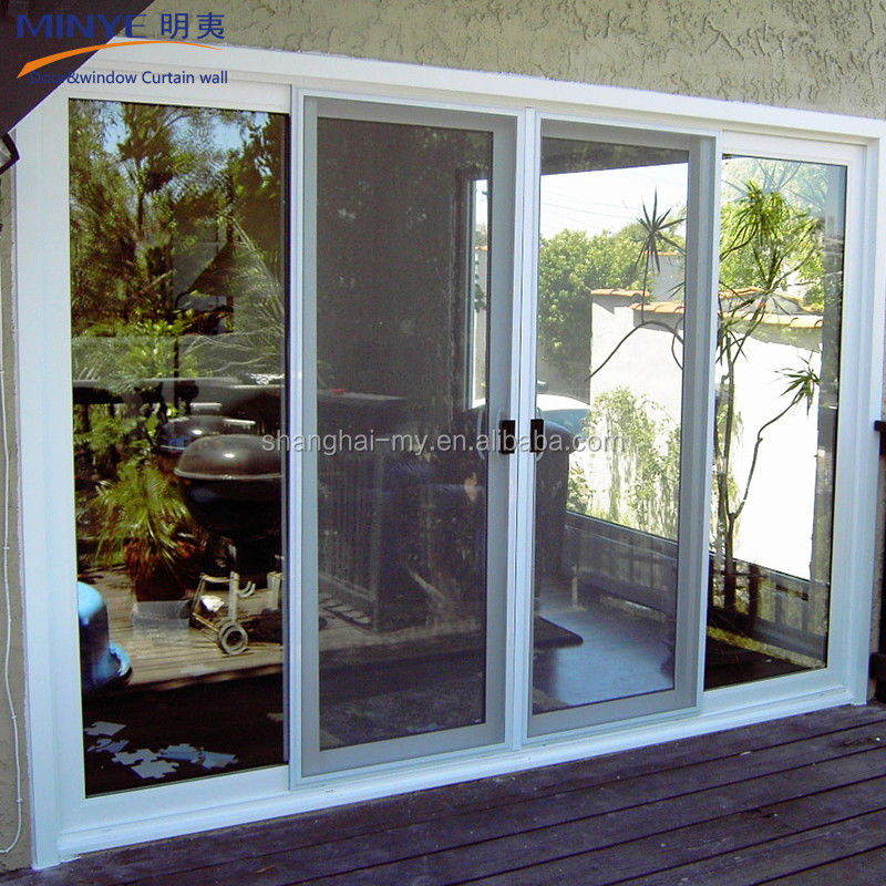 Modern Design Exterior Waterproof UPVC PVC French Sliding Glass Patio Door for Villas