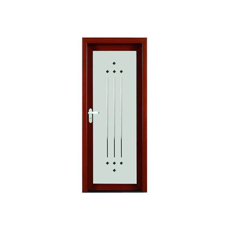 Double Glazed Double Tempered Glass Interior Door with PVC Frame and Decorative Design