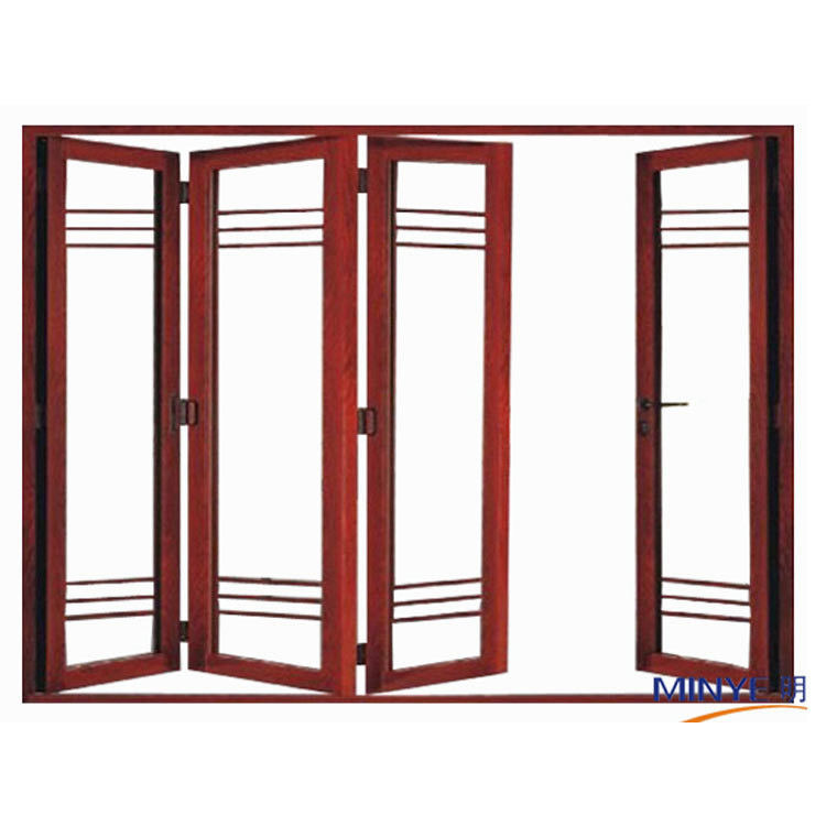 Bi-Folding Sliding Door on Soundproof Partition Wall Durable Finished Accordion Doors