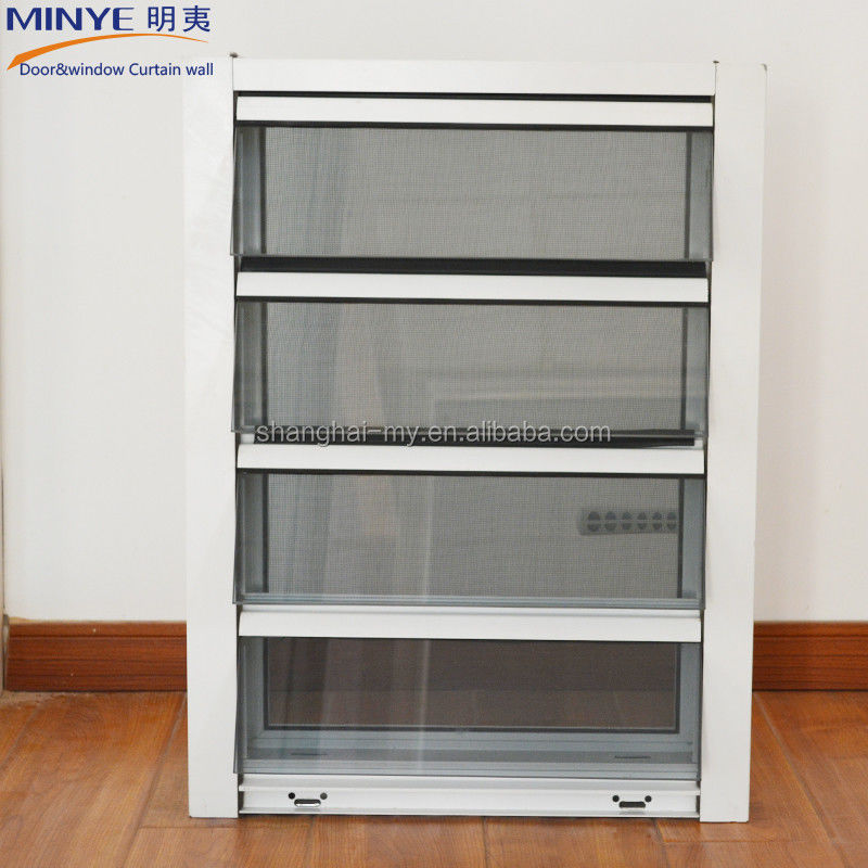 Customized Color Aluminum Glass Blinds with Fly Screen and Main Material Aluminum