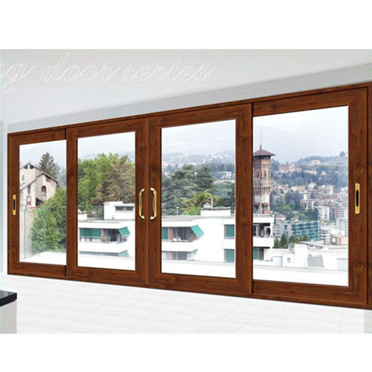 Customized Color Aluminum Alloy Sliding Glass Door with Tempered Glass and Hardware