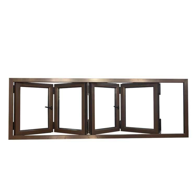 6063 T-5 Thermal Break Aluminum Frame Double Glazed Accordion Window for Performance