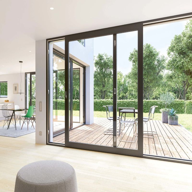 Waterproof and Windproof PVC Glass Sliding Door for UPVC Door Open Style Sliding