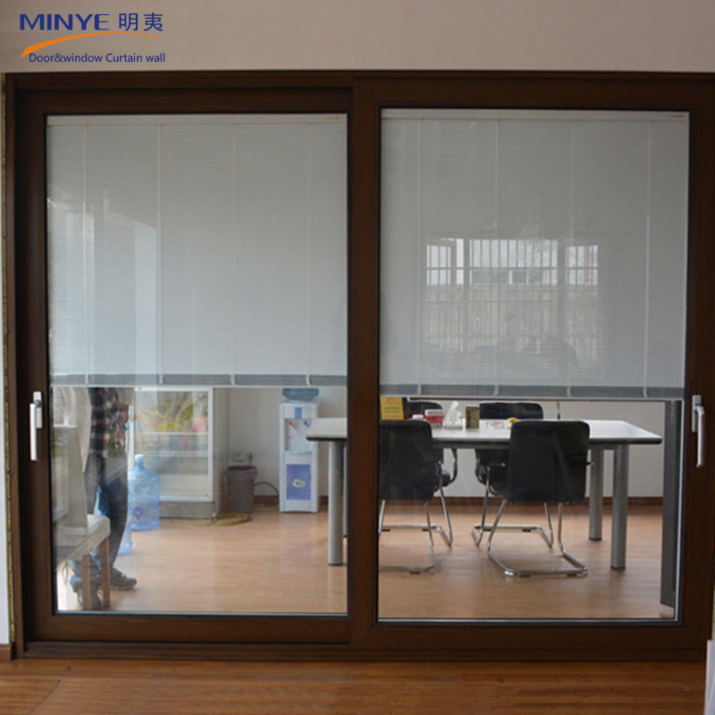 Customized Size Aluminum Sliding Door and Windows with Built-In Blinds in French Style