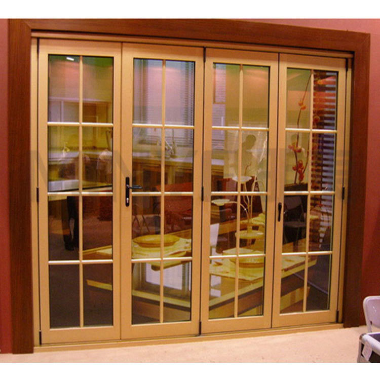 Sound Insulation of 30-40DB Aluminum Folding Doors Design for Grilles House Exterior