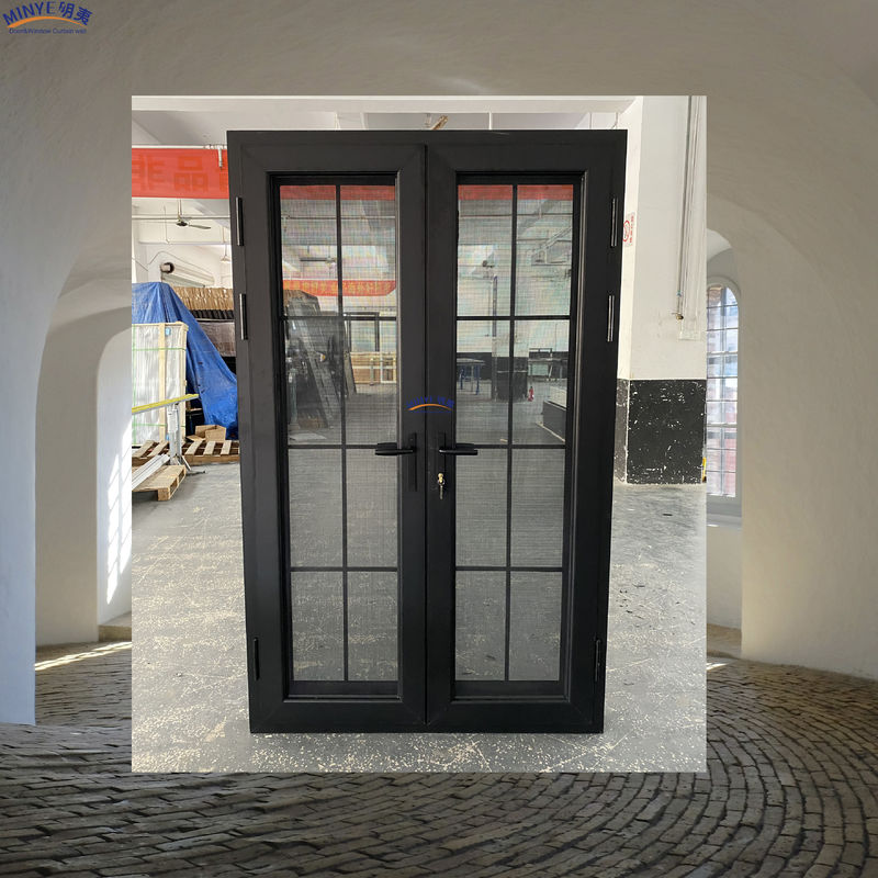 Aluminum Casement Door Made of Aluminum Alloy for Modern Design and Insect Control