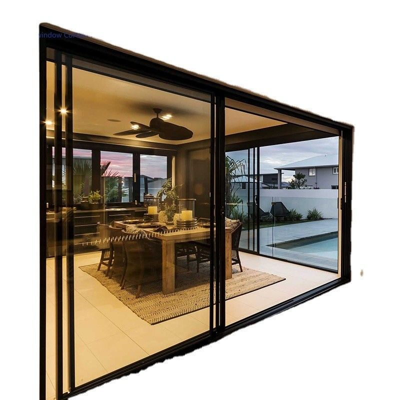 2.0mm Profile Thickness Modern Aluminum Glass Sliding Windows and Doors for Interior