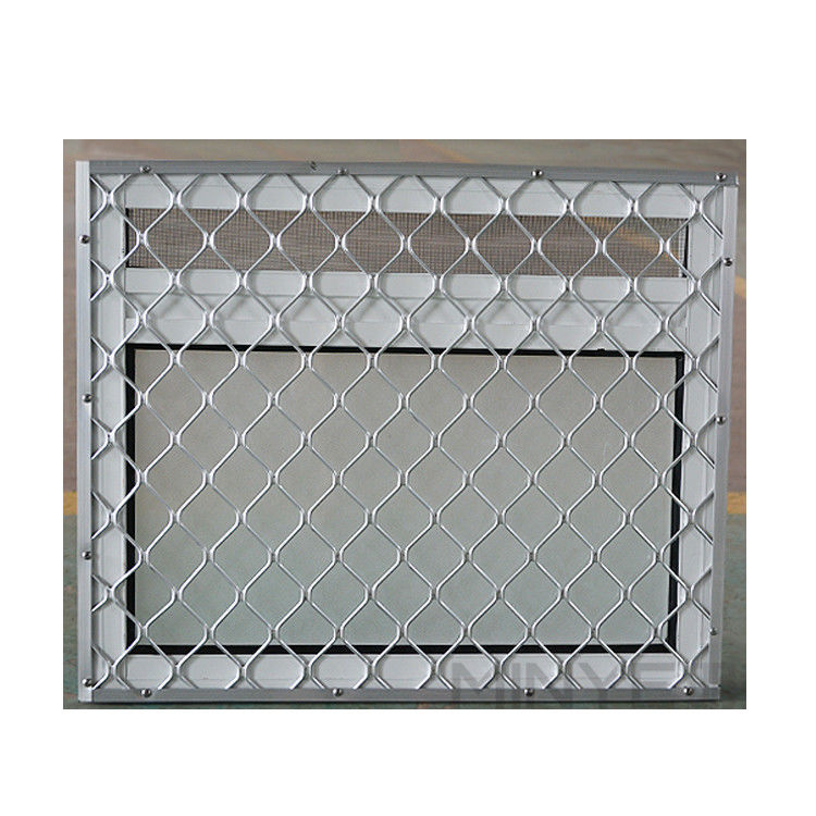 Aluminum Alloy Frame Material Security Windows with Low-E Glass and Wire Mesh Screen