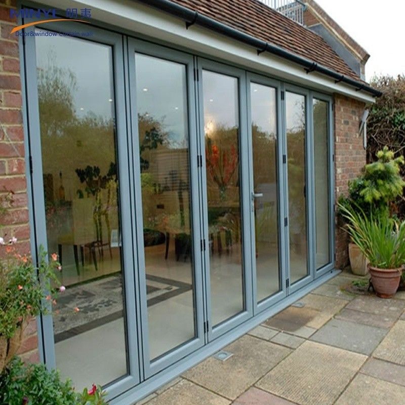 Customized Color Aluminum Folding Doors for Modern Entry Heat Insulation and Waterproof