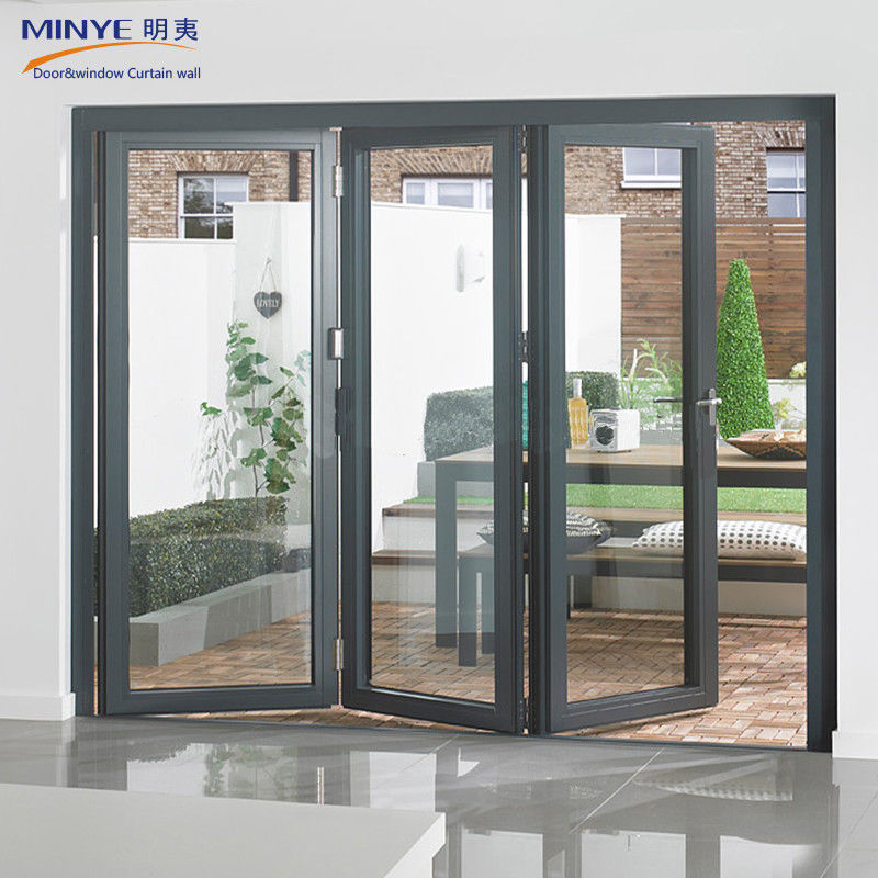 Sound Insulation Aluminum Folding Door with 4 Panel Aluminum Screen Door in Modern Design