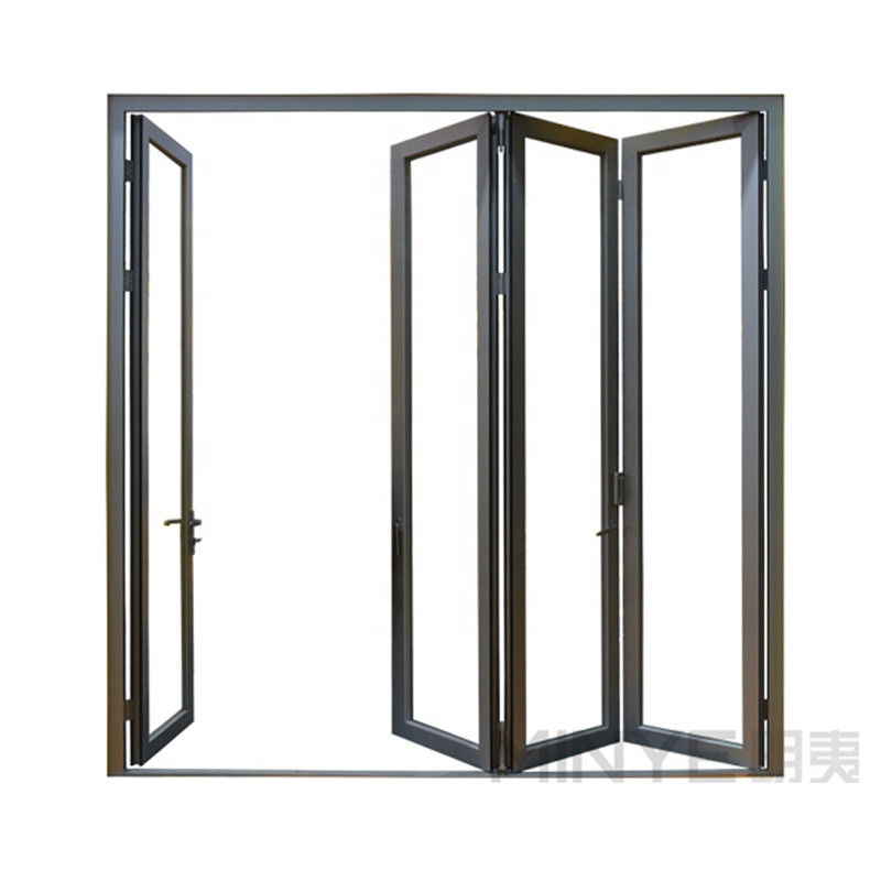 Folding Accordion Aluminum Glass Patio Exterior Bifold Sliding Door with Thermal Break