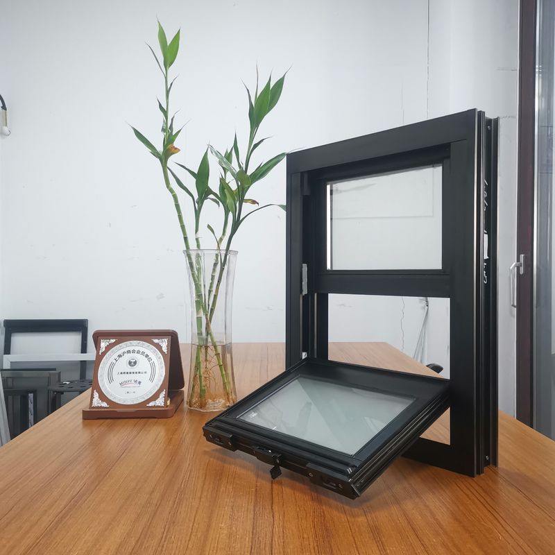 Aluminum Single Hung Windows with FiberGlass Screen Netting Material and Customized Size