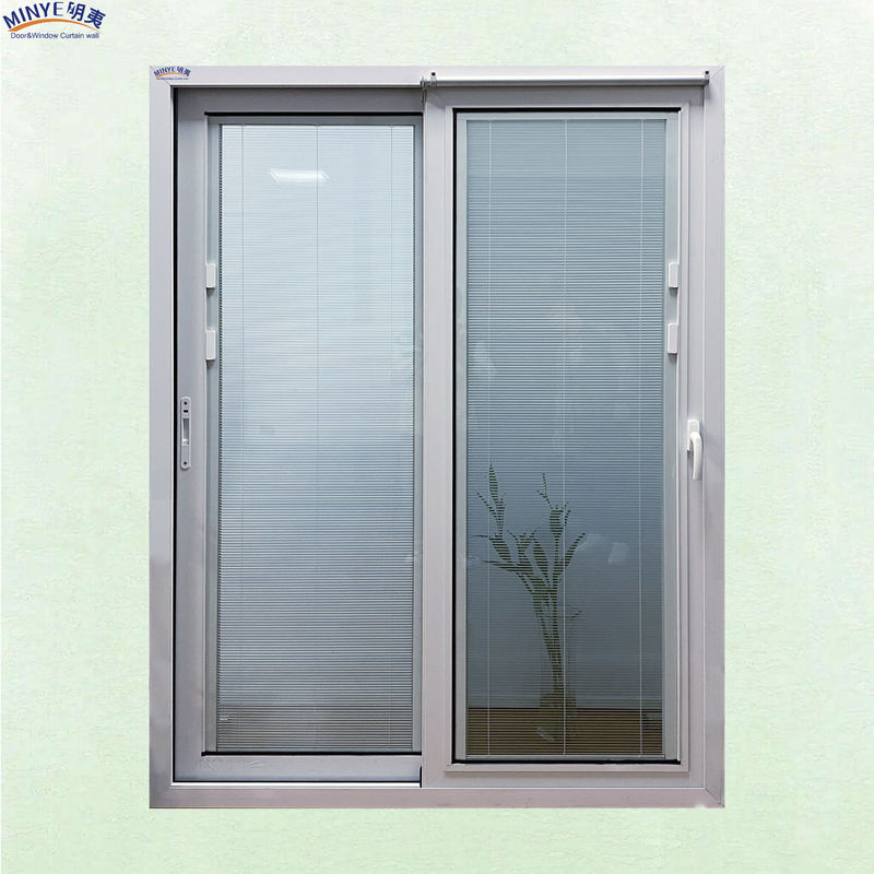 Decoration Aluminum Sliding Doors with Built-in Louver Inner Door and Electric Switch