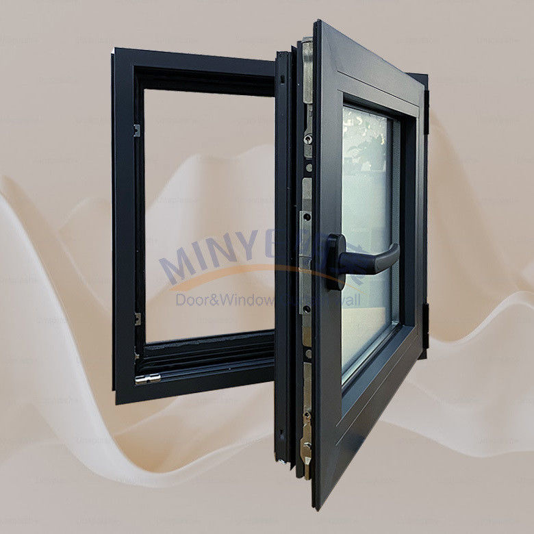 Special Design Grills into Glass Thermal Break Two Way Open Tilt-turn Casement Window