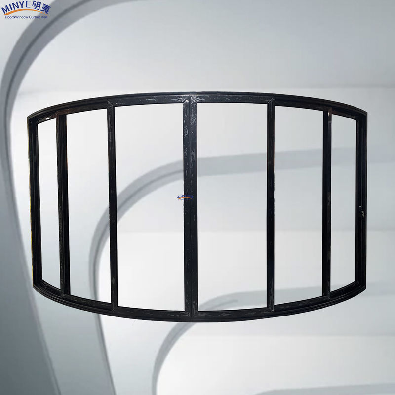 Hotel Sliding Door with Curved Multi Tracks Aluminum Frame and Double Tempered Glass