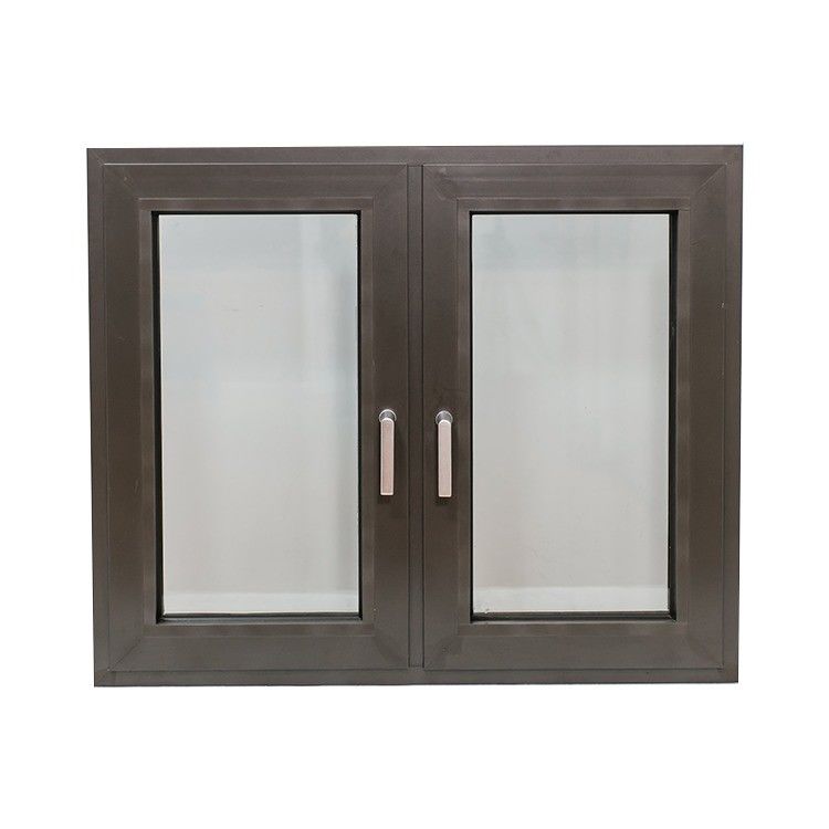 Thermal Break Aluminum Casement Window with Double Tempered Glass and Customized Colors
