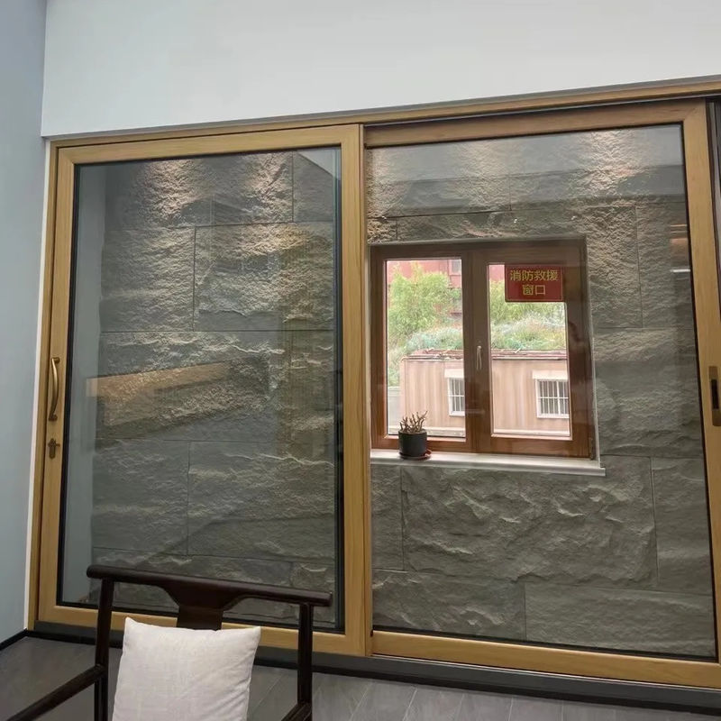 Finished Surface French Office Glass Aluminum Sliding Door for Exterior at Affordable