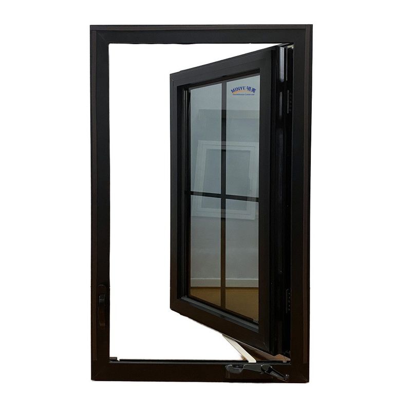 Swing Style Modern Simple Heat Insulation and Waterproof Hurricane Impact French Home Aluminum Glass Windows Design