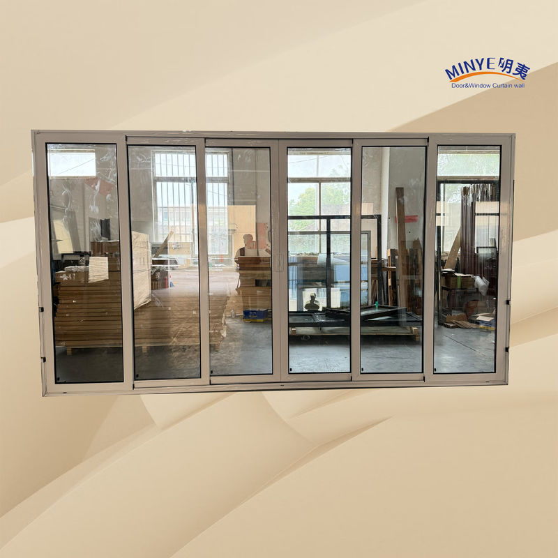 Exterior Thermal Break Aluminum Sliding Door with Stacker and Double Tempered Glass